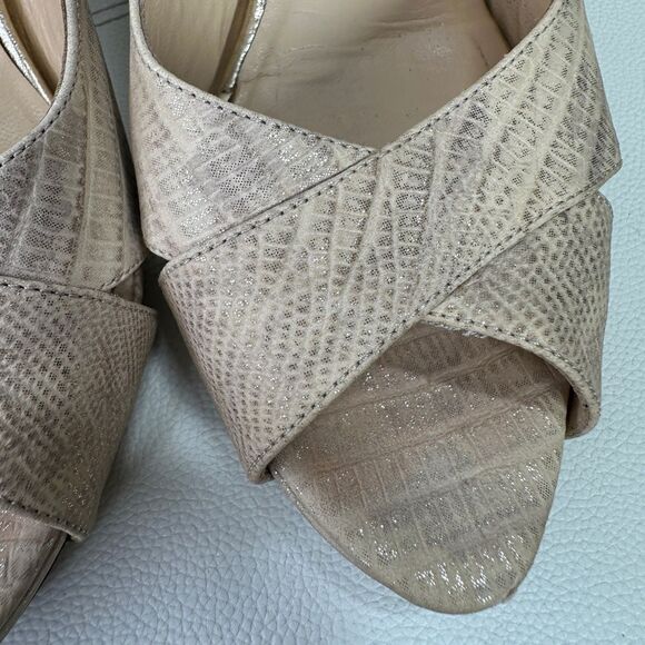 Kate Spade Billie Peep Toe Heels Snake Print Size 8.5 - Picture 9 of 11
